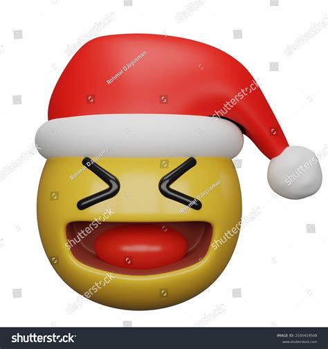 3d Rendering Christmas New Year Emojis Stock Illustration 2105419508