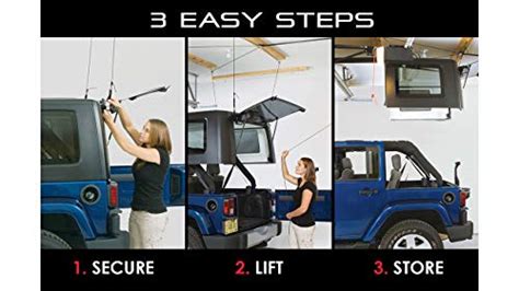 Harken Hardtop Overhead Garage Storage Hoist For Jeep Wrangler And