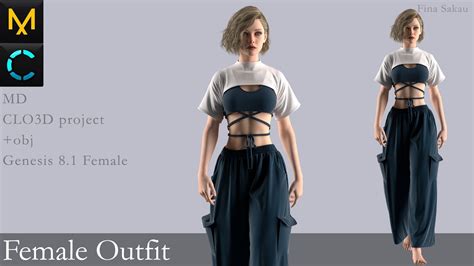 Female Outfit Marvelous Designer 3d Model Cgtrader