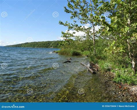 End Of Summer Arrives On Cayuga Lake In The Fingerlakes Stock Photo