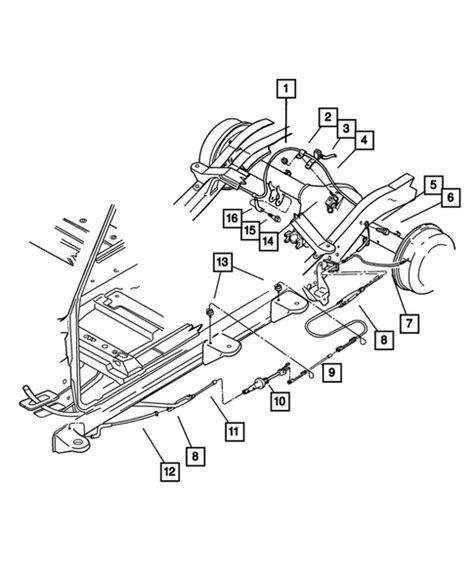 Parking Brake Lever And Cables For 2004 Dodge Dakota DodgeParts