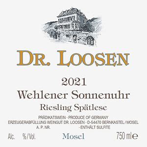 Dr Loosen Wehlener Sonnenuhr Riesling Sp Tlese Loosen Bros Usa