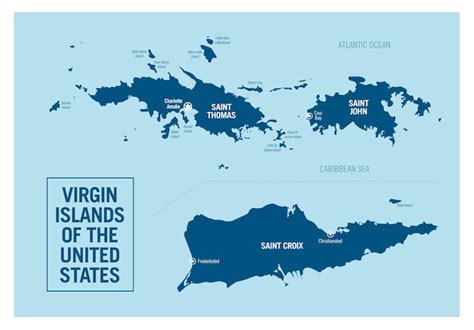 Premium Vector Us Virgin Islands Of The United States Political Map