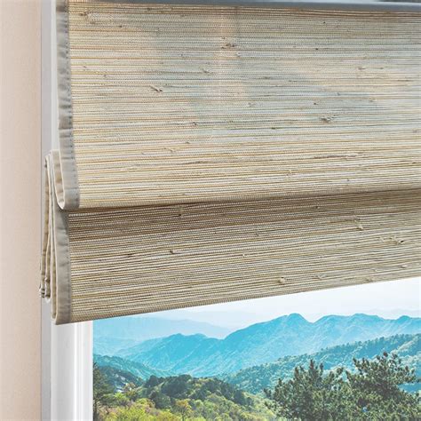 Amazon Yin Yang Cordless Blackout Bamboo Roman Shades Natural