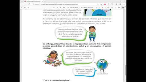 ¿qué Es El Cambio Climático 5° Y 6° De Primaria Solo Lectura De Esta Actividad Youtube