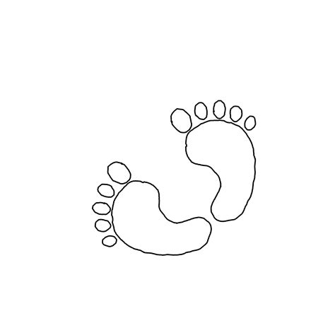 Blackhumanfootprintoutlineisolated Free Image From