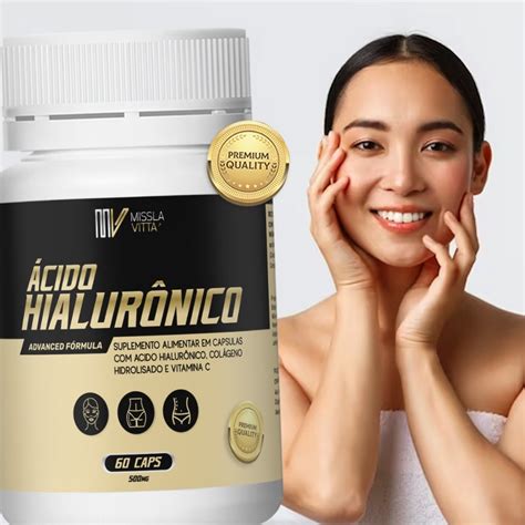 Acido Hialuronico Colageno Hidrolisado Vit C Anti Idade Em Capsulas