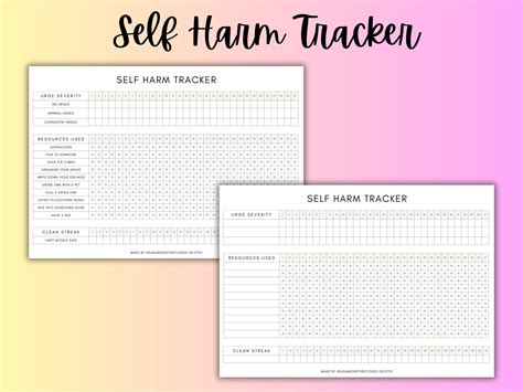 Mental Health Tracker Bundle Printable Worksheets Journal Pages For Depression Anxiety Bpd