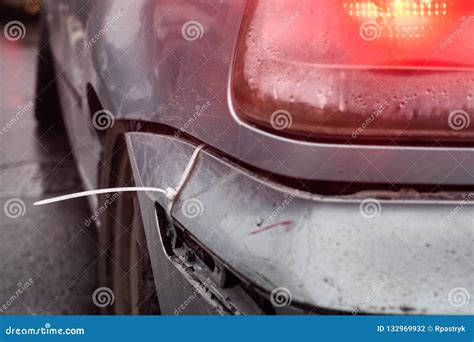 Zip Tie Car Bumper Repair Stock Photo Image Of Closeup 132969932