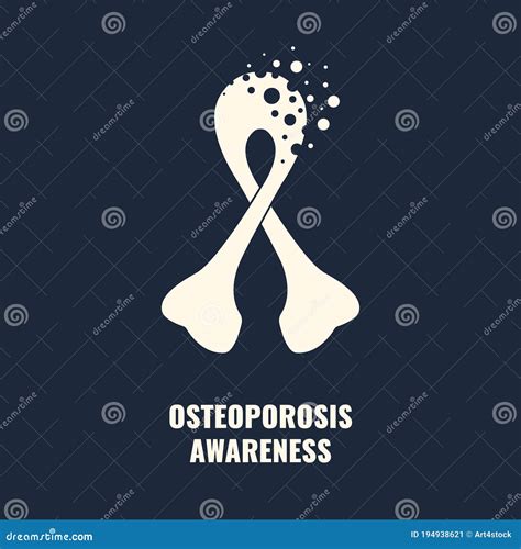 Osteoporosis Bone Disease Awareness Ribbon Medical Concept Stock