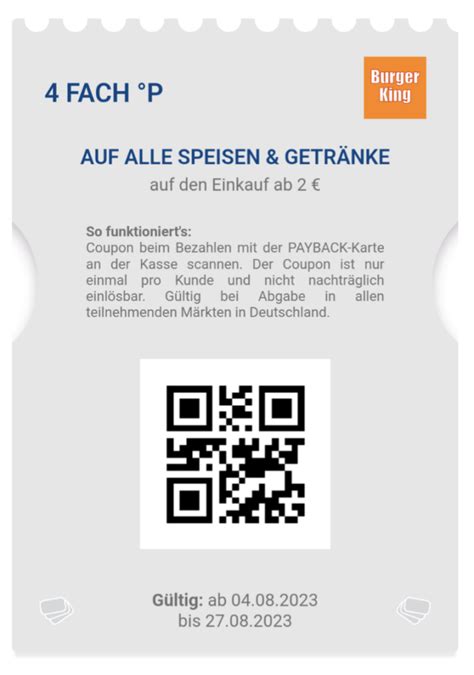 Burger King Payback Coupons X Fach Fach Und Fach Payback