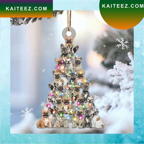 French Bulldog Lovely Tree Christmas 2 Sides Christmas Ornament - Kaiteez