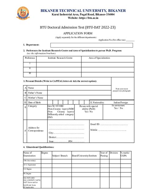 Fillable Online Btu Dat Form Docx Fax Email Print Pdffiller