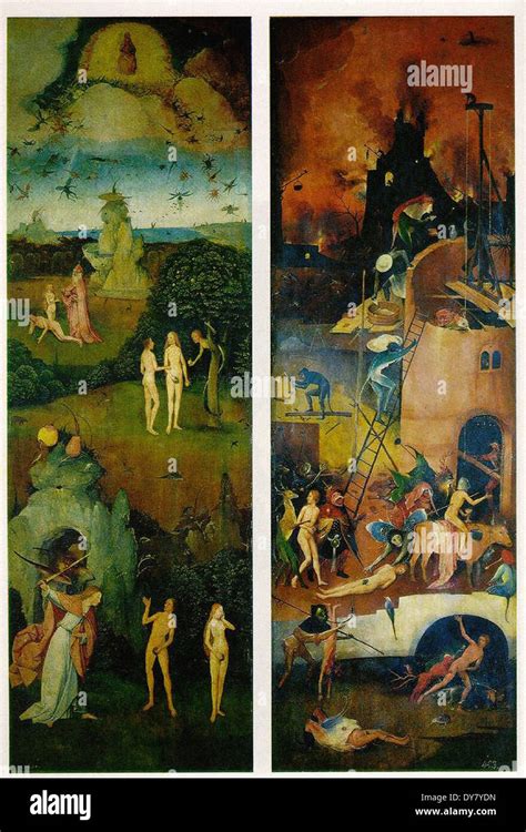 Hieronymus Bosch Paradise And Hell Stock Photo Alamy