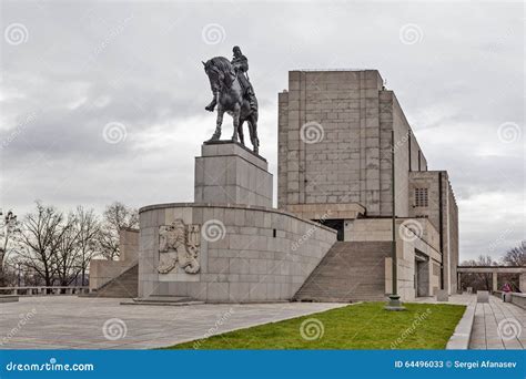 PRAGUE, CZECH REPUBLIC - DECEMBER 21, 2015: Photo of Equestrian Statue of Jan Zizka on Vitkov ...