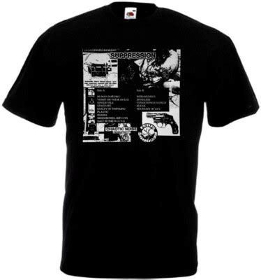 Suppression V T Shirt Black Hardcore Punk All Sizes S XL EBay