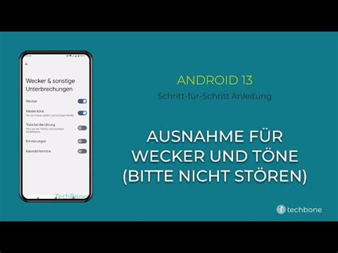 Wecker und Töne im Nicht stören Modus Android 13 YouTube