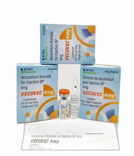 VECURONIUM BROMIDE 4 MG INJECTION at ₹ 23/vial | Yoginagar Society | Surat | ID: 2851084016530