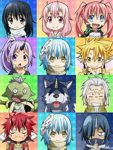 Tensei Shitara Slime No Datta Ken Nhân Vật Anime Chibi Anime