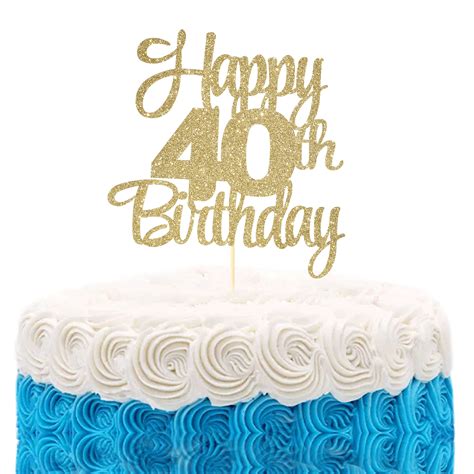 Buy Happy 40th Birthday Cake Topper 40th Birthday Cake Topper 40