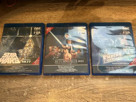 Star Wars 4k77 Dnrempire Strikes Back Despecialized Return Of The Jedi 4k83 Dnr Blu Ray Set Region