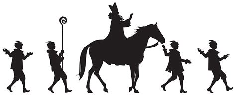 Sinterklaas Parade Vector Silhouetten Stockvectorkunst en meer beelden ...