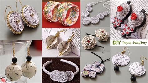 11 Extra Beautiful Waste Paper Jewelry Making at Home !!! Handmade