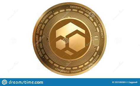 3d Illustration Golden ZEL Flux Cryptocurrency Coin Symbol Stock