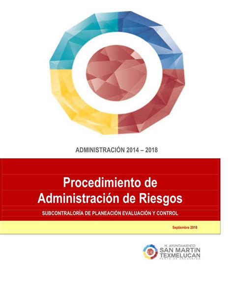 Pdf Procedimiento De Administración De Riesgossanmartintexmelucan Gob Mx Transparencia Alterno