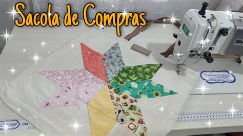 Ecobag O Bloco De Patchwork Estrela De Pontas Ecobag Feota With