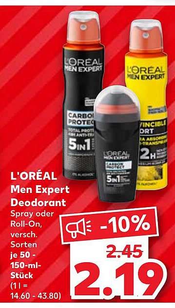 L Or Al Men Expert Deodorant Angebot Bei Kaufland Prospekte De