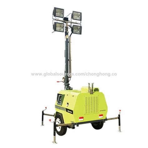 Buy Wholesale China Portable Outdoor Light Tower Trailer Mounted Mobile