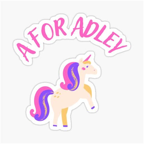 "Youtube A For Adley, High quality and funny designs that your kids will love for sure" Sticker ...