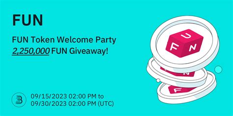 Fun Token Fun Welcome Party 2250000 Fun In Prizes Bitmart