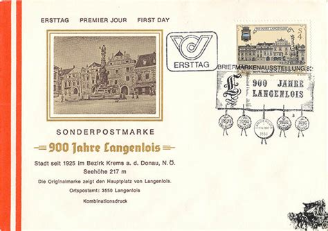 Österreich FDC 1982 4 S 900 Jahre Langenlois MA Shops