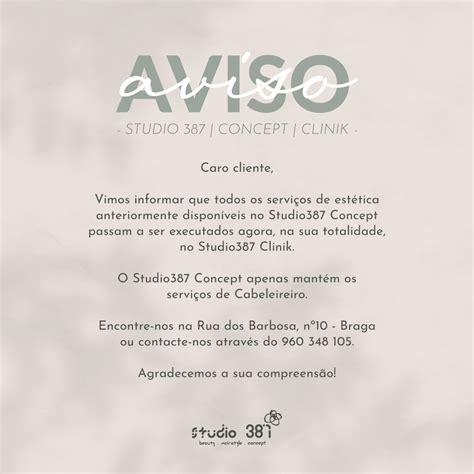 Aviso mudança Studio387