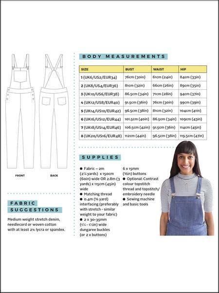 MILA DUNGAREES Sewing Pattern Tilly And The Buttons Cute Dungarees