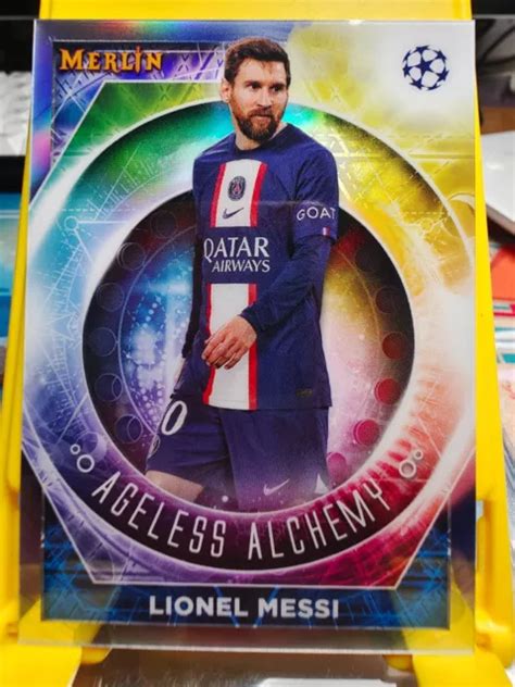 Topps Merlin Chrome Uefa Lionel Messi Insert Alchimie Sans Ge