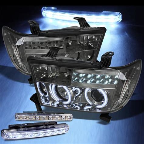 Buy LED Bumper Fog Smoke 07 13 Toyota Tundra CCFL Halo LED Projector