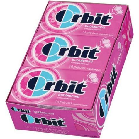 144 Packs Orbit Chewing Gum Bubblemint Sugar Free 12 Pack Walmart