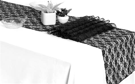 Mds Paquete De 10 Caminos De Mesa Para Boda De Encaje De 12 X 108