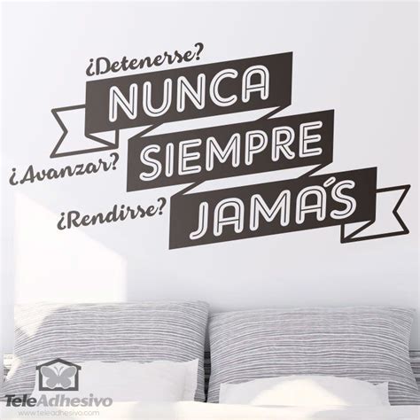 Detenerse Nunca Rendirse Jamás VINILOS DECORATIVOS Frases