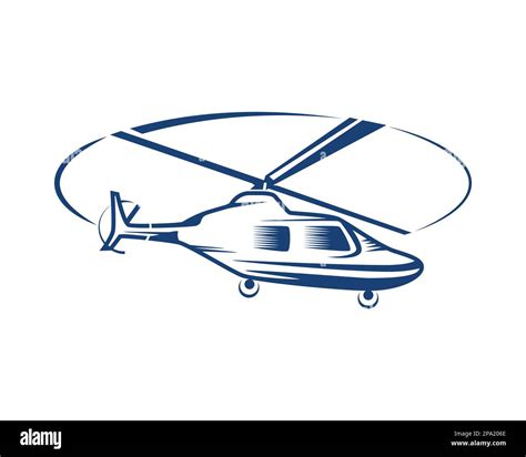 Flying Helicopter Illustration visualized with Silhouette Style Stock Vector Image & Art - Alamy