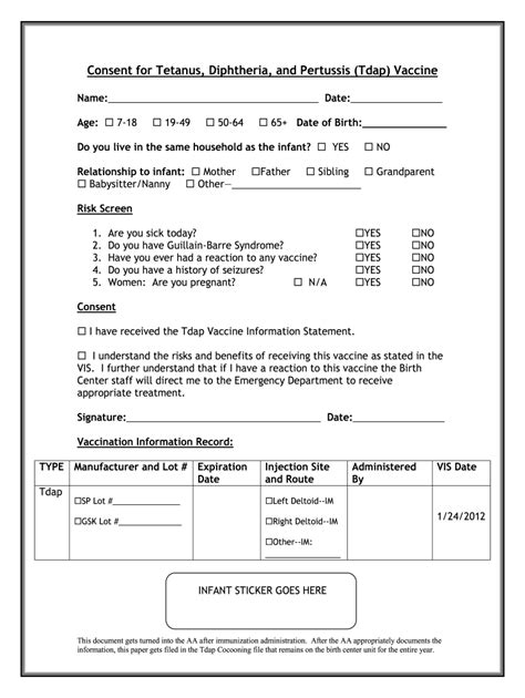 Tdap Form Fill Out Sign Online Dochub