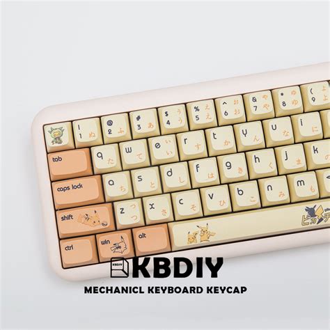 KBDiy 기계식 키보드용 애니메이션 일본어 키캡 세트 132 키 XDA 프로필 DYE SUB 귀여운 PBT 키캡 DIY