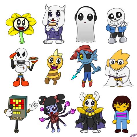 Undertale Chibi Set 1 By Termfox7 On Deviantart