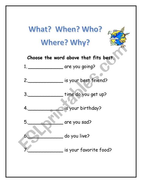 Wh Question Esl Worksheet By Phimphaka