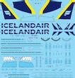 Two Six Decals 144 1147 Boeing 737Max 8 Icelandair Yellow Blue