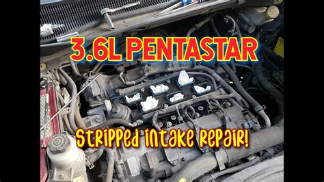 3 6l Dodge Pentastar Stripped Intake Manifold Repair Chrysler Jeep Youtube