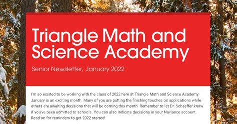 Triangle Math And Science Academy Smore Newsletters For Education